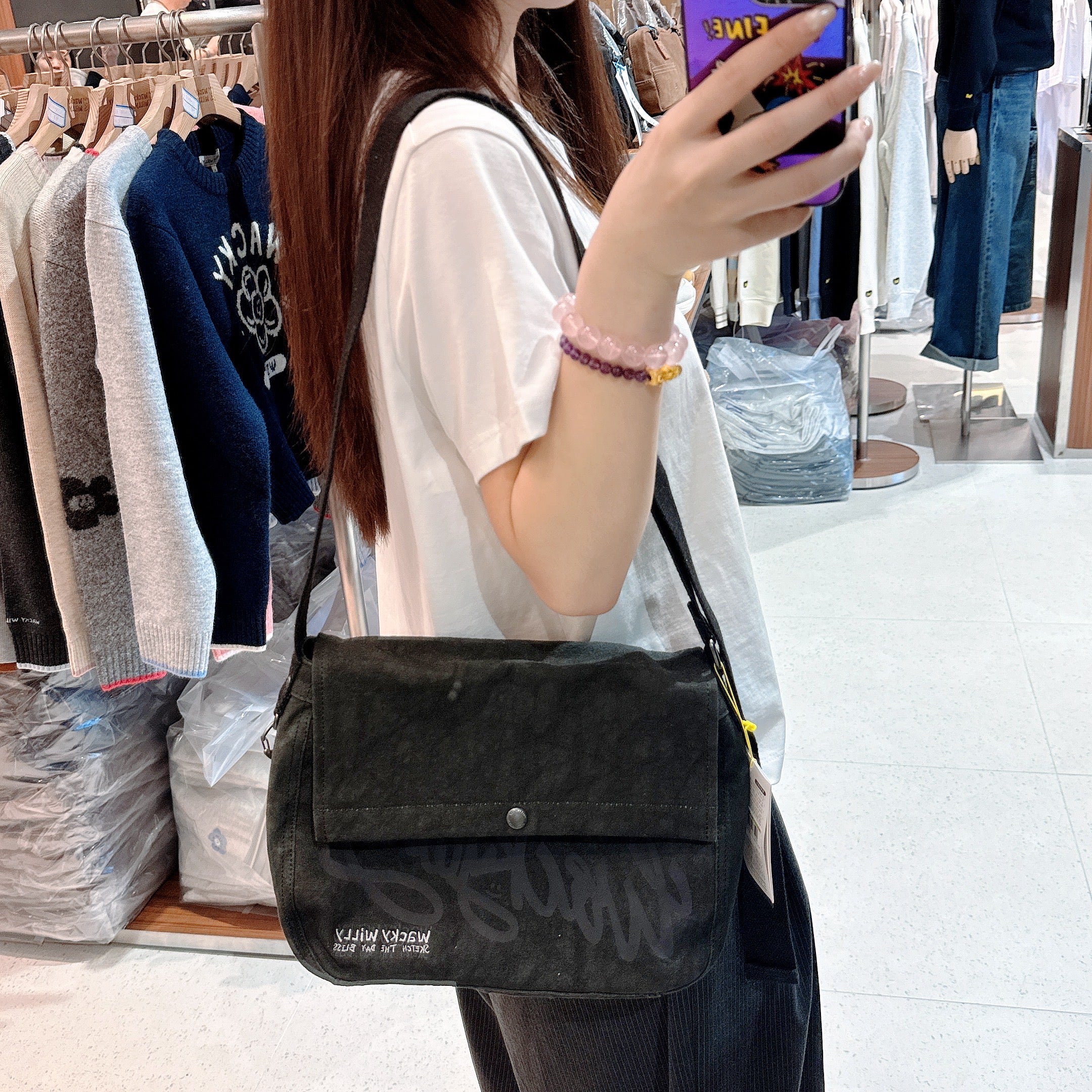 韓國 Wacky Willy Crackwashed Mini Crossbody Bag【WW053】