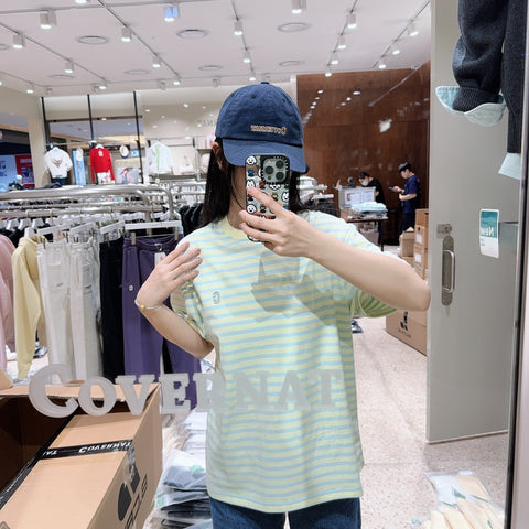 韓國 Covernat Small C Logo Stripe T-shirt【CO176】