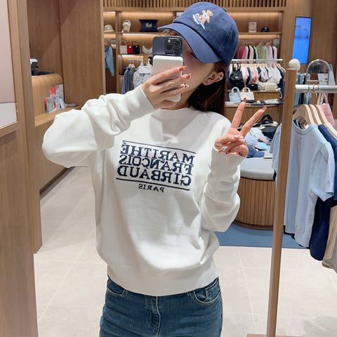 【現貨】韓國 Marithe Francois Girbaud Classic Logo Knit Pullover 【MF296】 - STT Mall HK 靚太網購