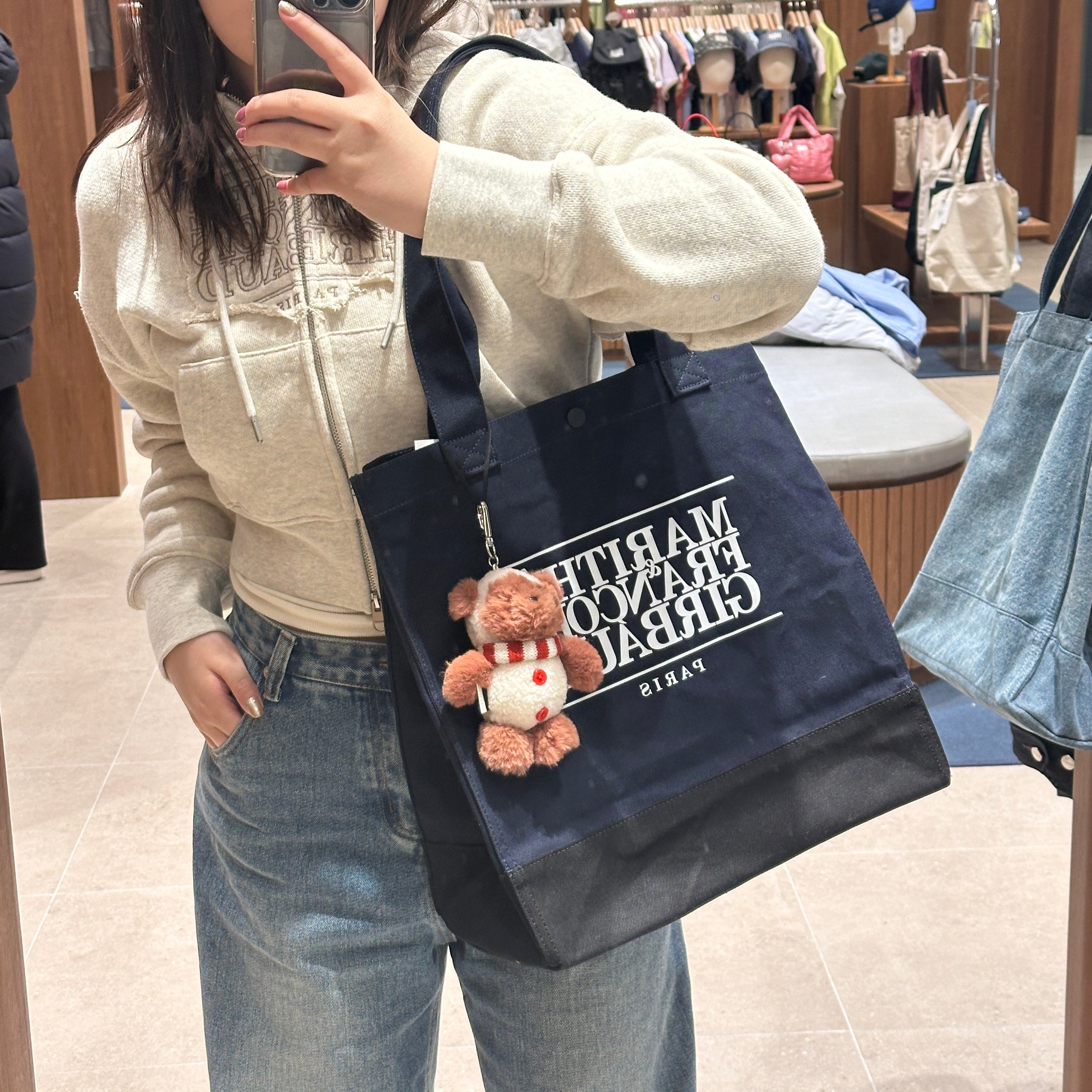 韓國 Marithe Francois Girbaud CLASSIC LOGO BIG SHOPPER BAG【MF150】 - STT Mall HK 靚太網購