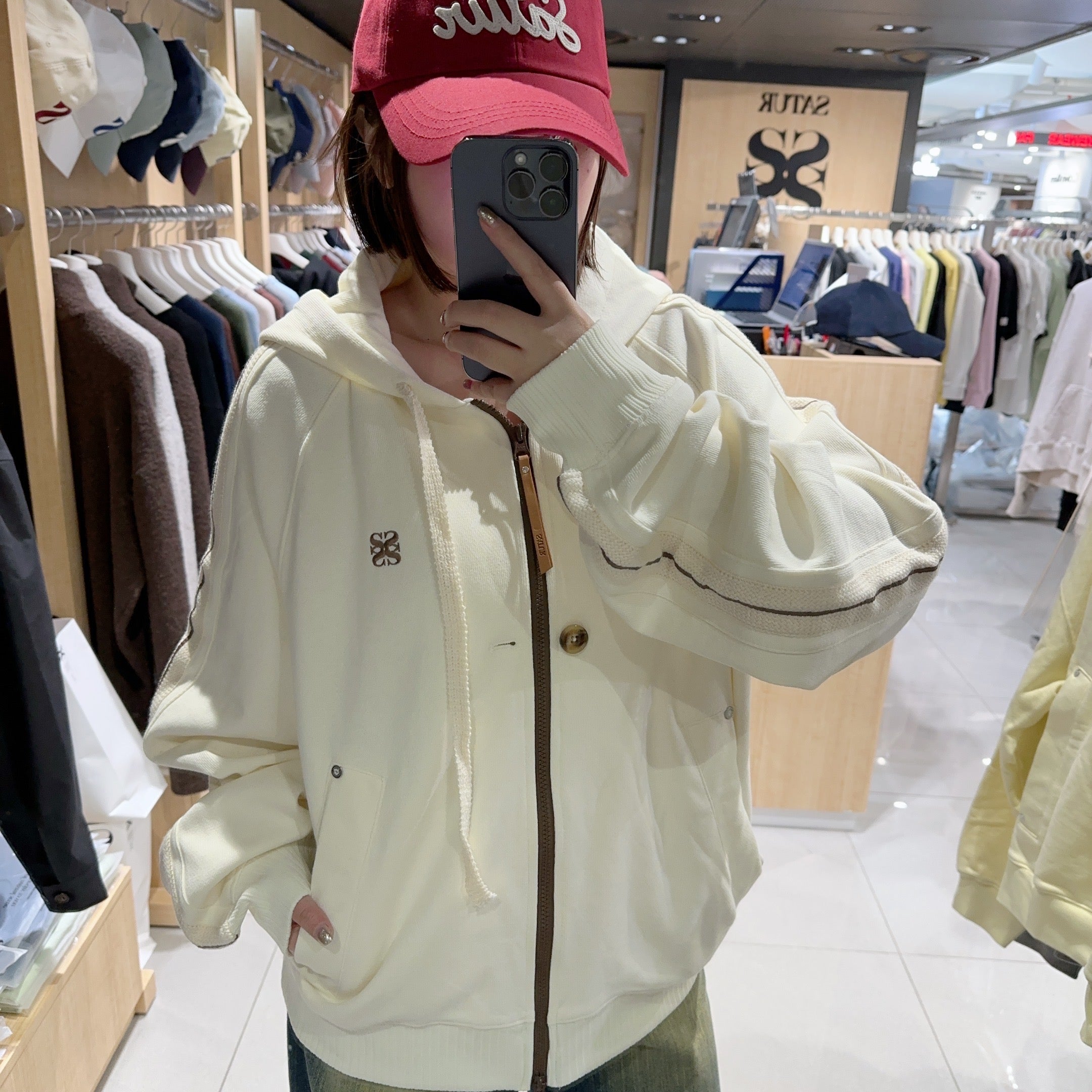 韓國 Satur Lawton Loose Fit Hood Zip-up【SR017】