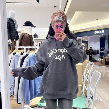 韓國 SPAO BROOKLYN Chain Embroidered Hooded Pullover【SP318】