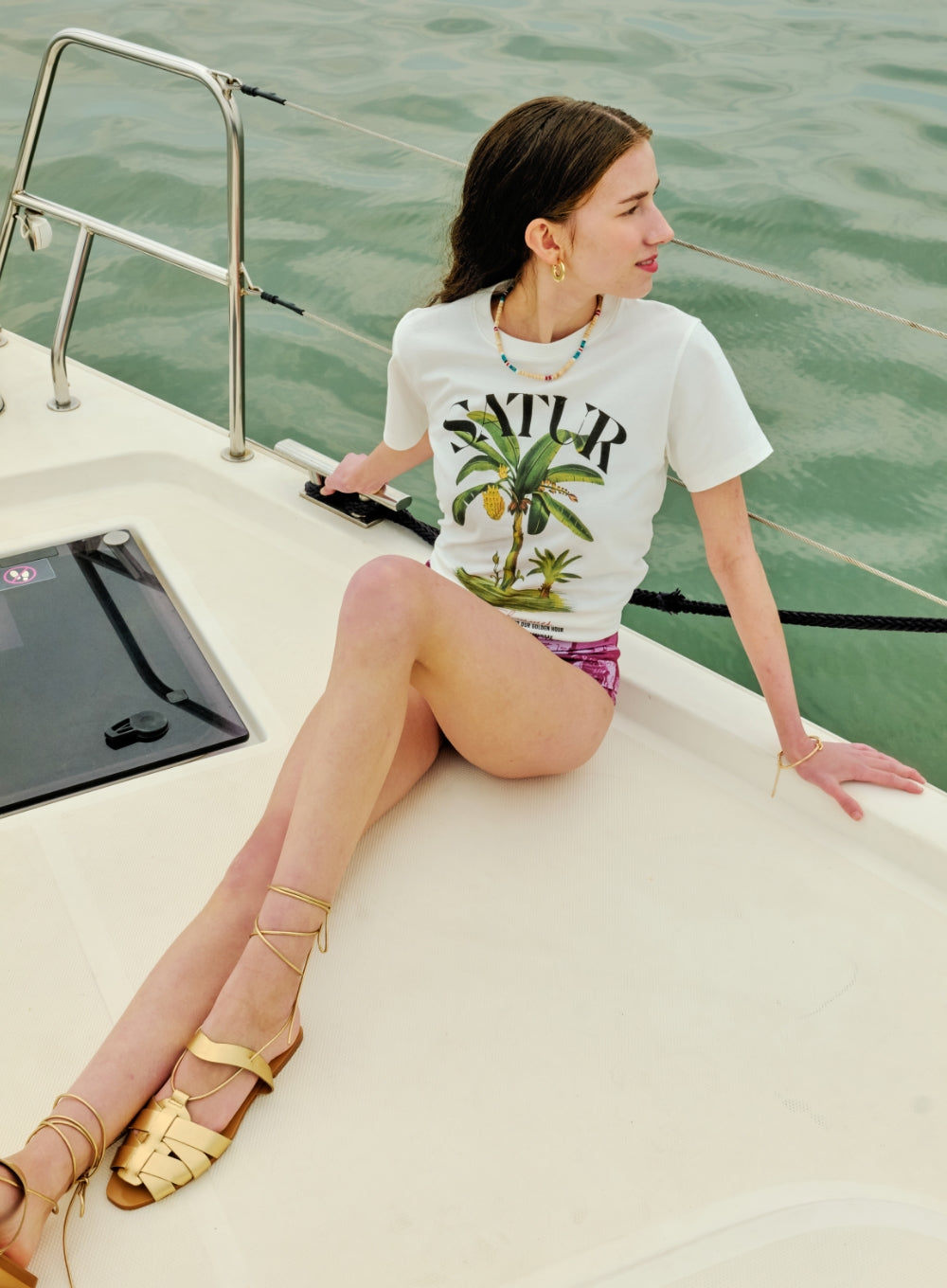 韓國 Satur (W) Banana Tree Graphic T-Shirt【SR003】