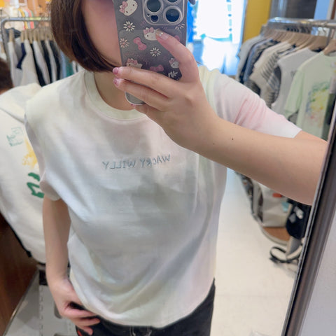 韓國 Wacky Willy Women's Blur Graphic Short Sleeve T-Shirt【WW216】