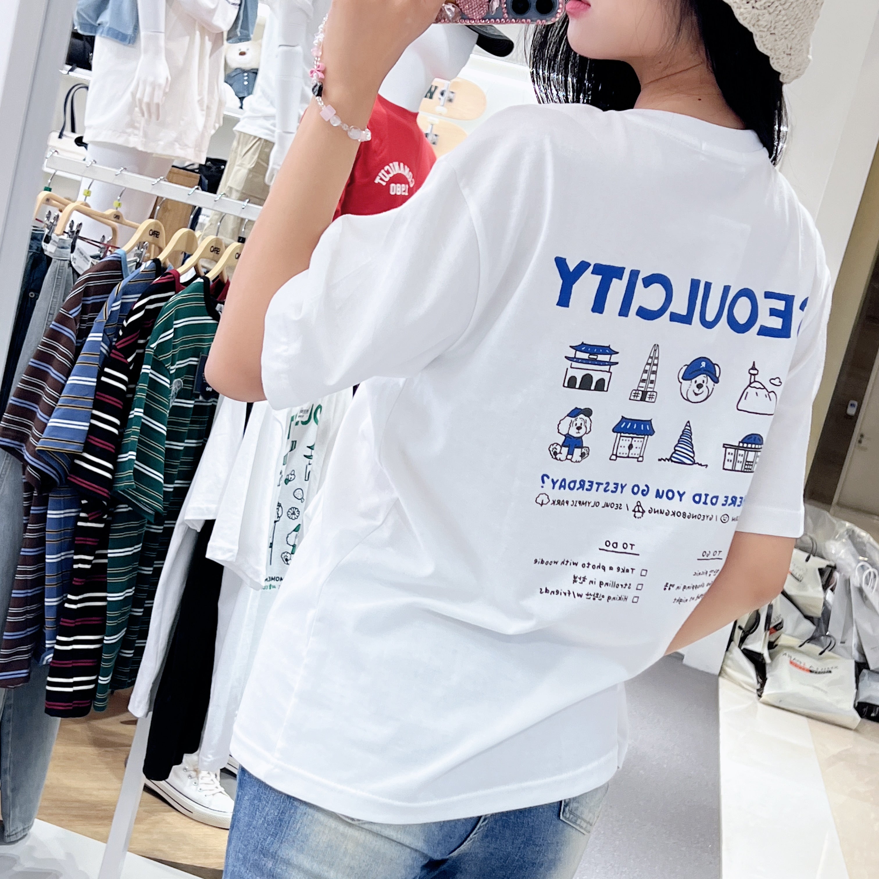韓國 SPAO Seoul City Short Sleeve T-shirt【SP186】