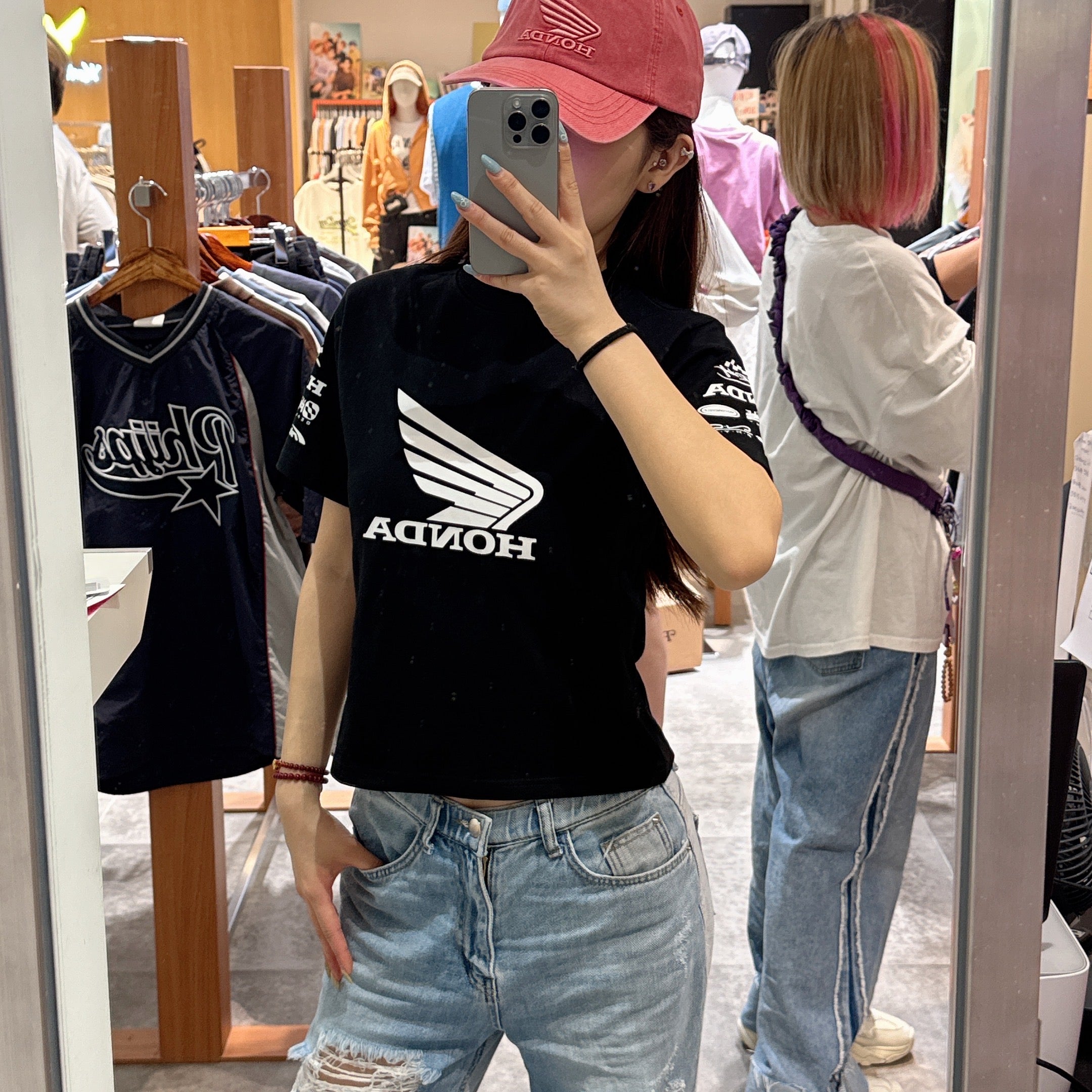 韓國 Honda Womans Wing collect Logo Short Sleeve【HO006】