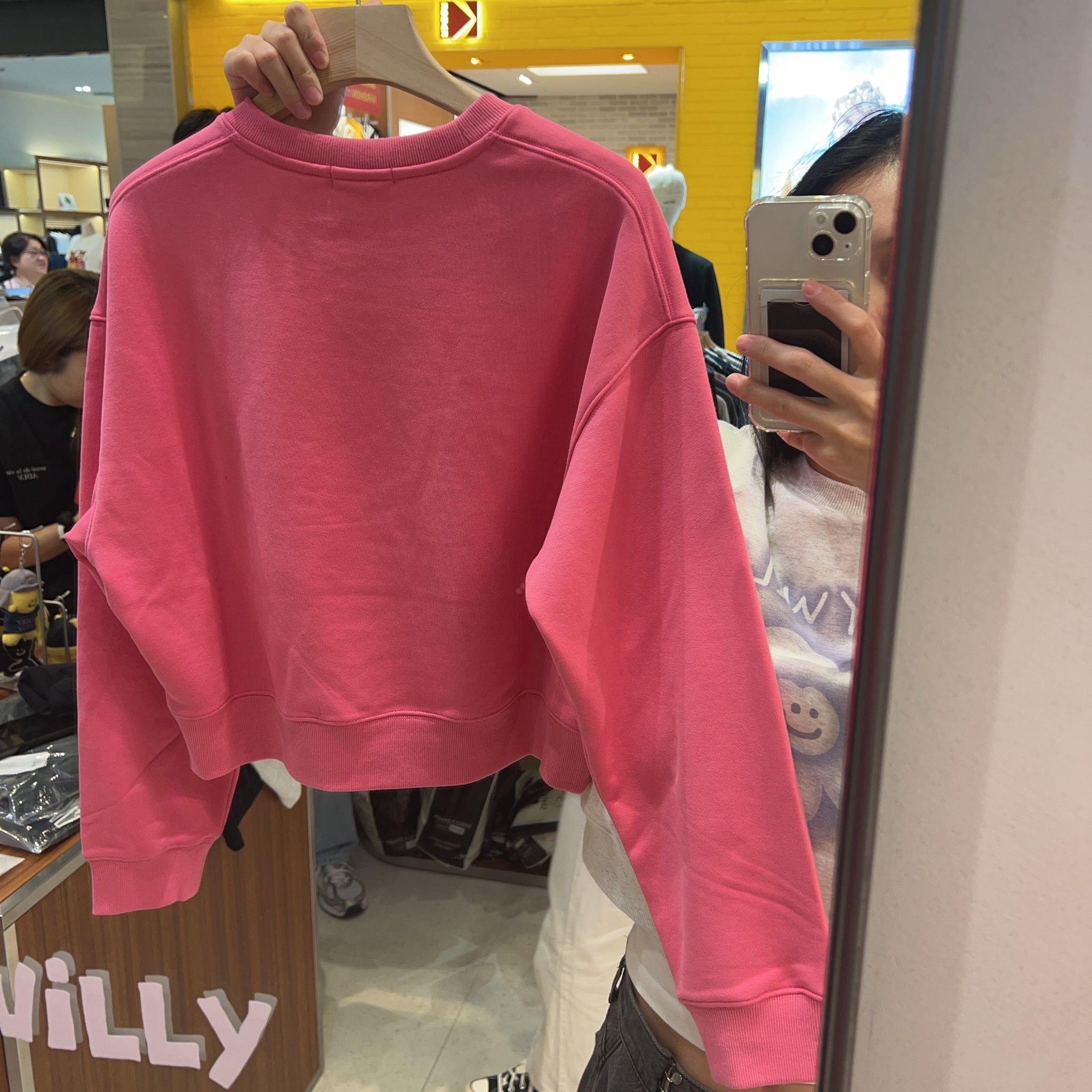 韓國 Wacky Willy Women's Big Lily Graphic Crop Long Sleeve【WW016】