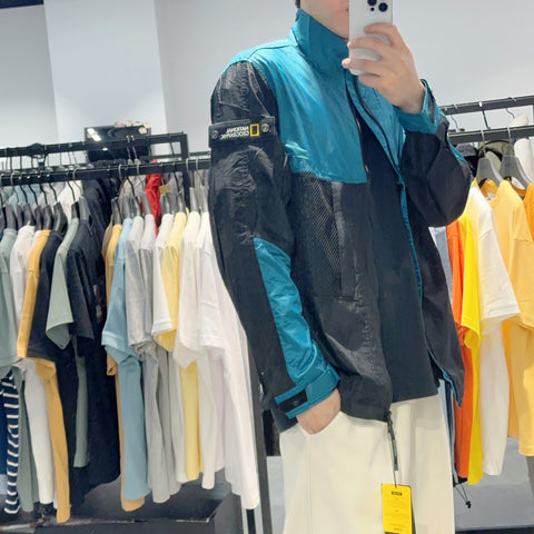 韓國 National Geographic Men's Single-Layer Shibori High-Neck Point Jumper【NG599】