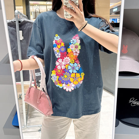 韓國 HANAHAII 花型純棉 T-Shirt【HA038】 - STT Mall HK 靚太網購
