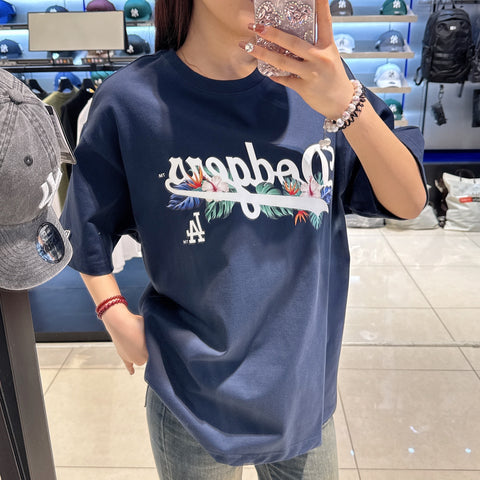 韓國 New Era LA Dodgers Flower Script T-shirt【NE088】