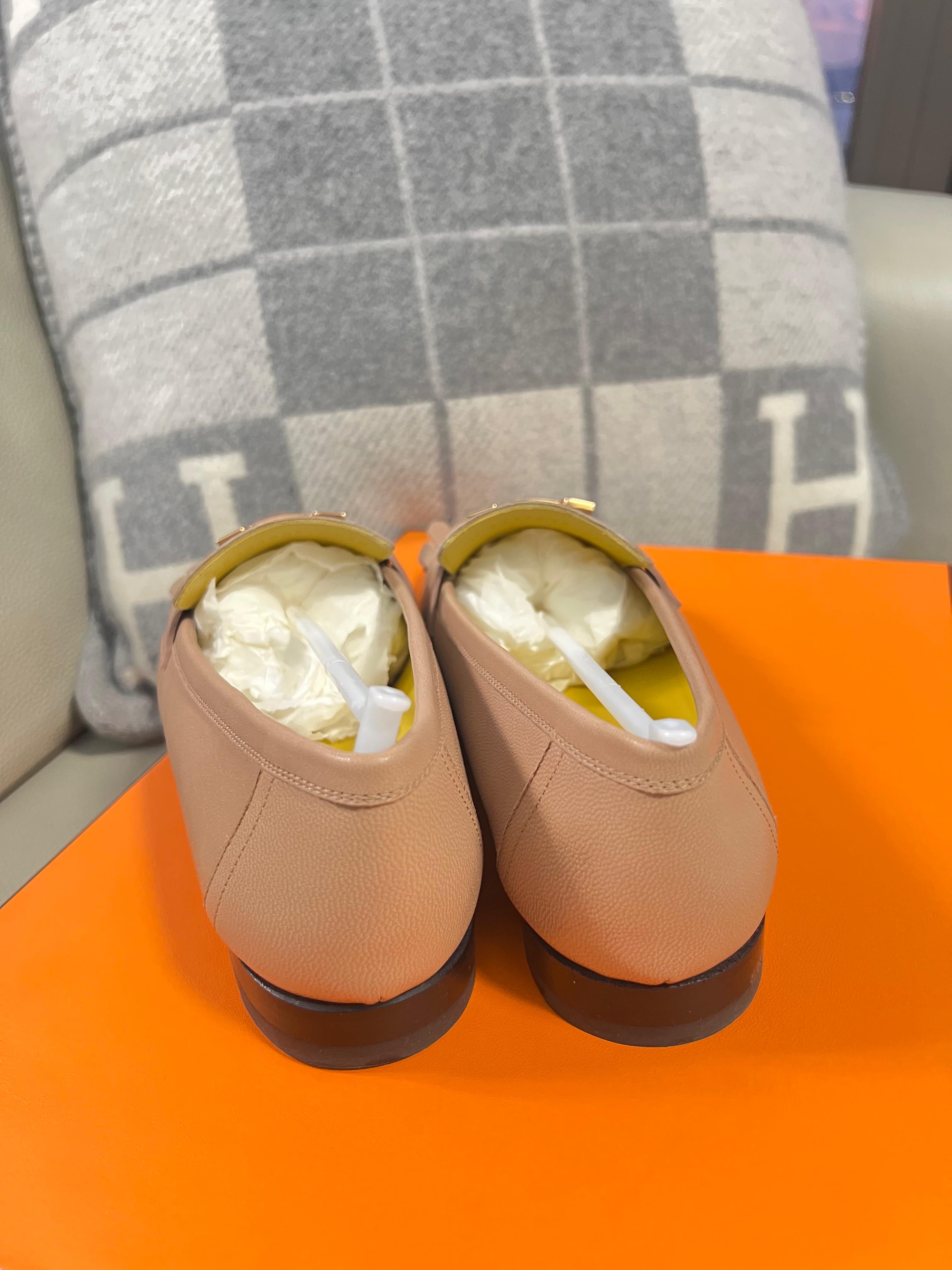【Preloved】Hermes 流蘇款真皮鞋 (尺碼37.5 正碼) 【ST019】