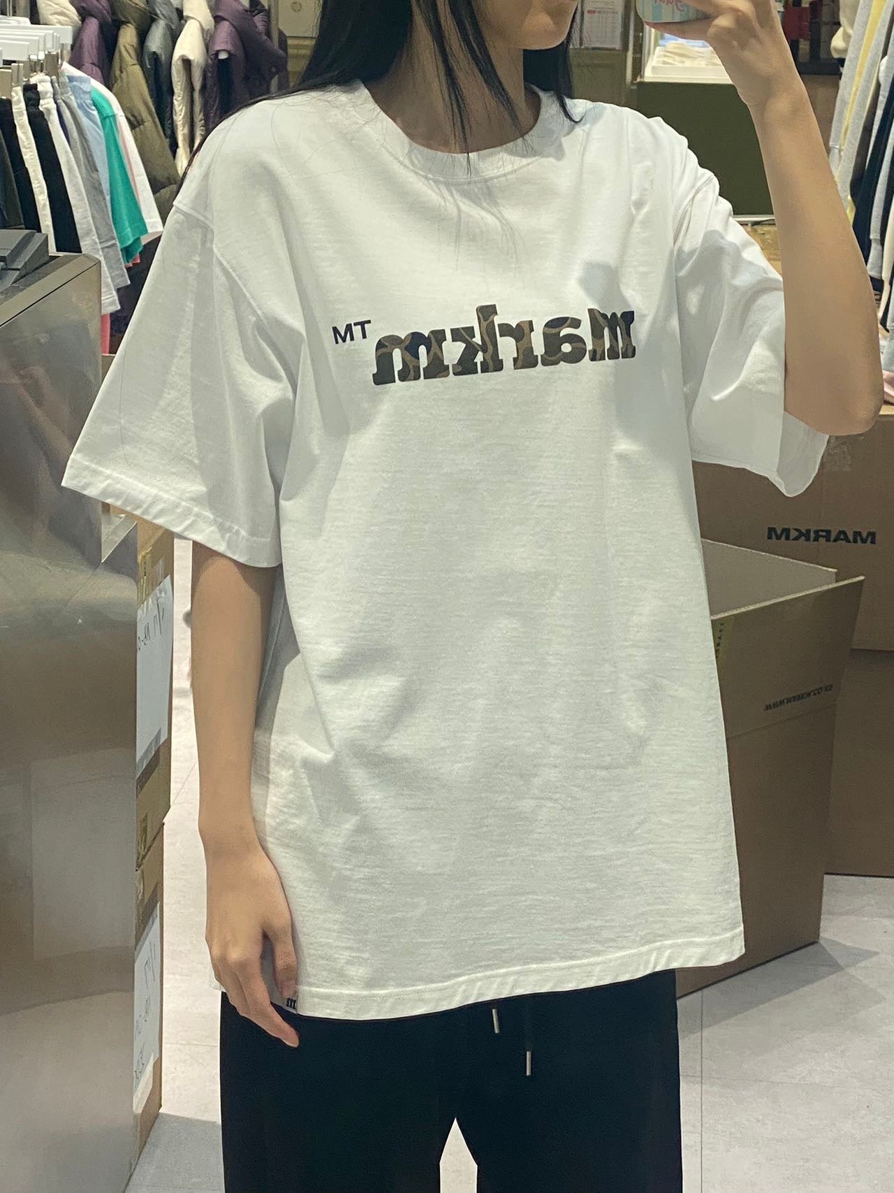 韓國 Markm BIG-FIT BIG LOGO TEE【MA062】 - STT Mall HK 靚太網購