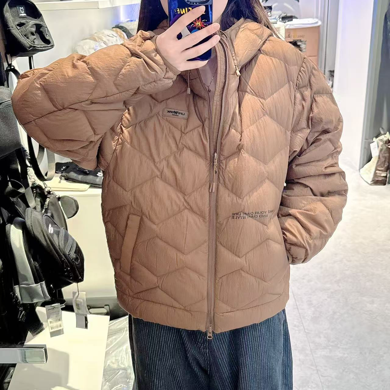 韓國 LifeWork Lite Rhombus Quilted Hooded Down Jumper (鴨絨)【LW020】