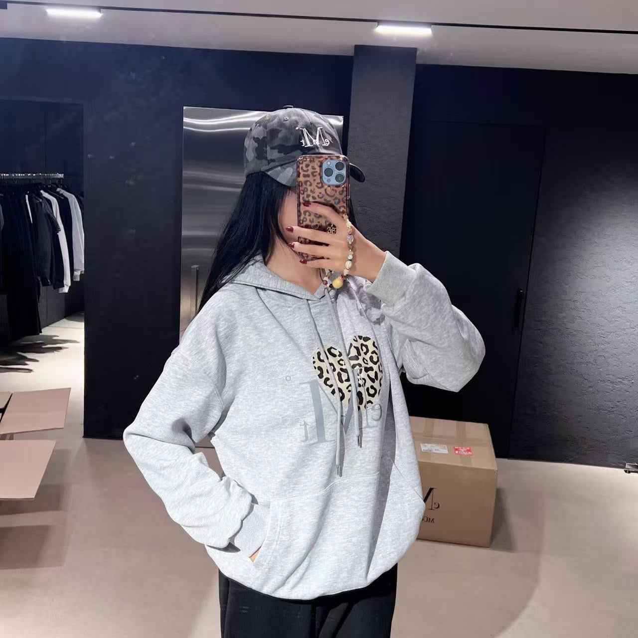 韓國 Mucent Sierra Leopard Heart Hood T【MU144】