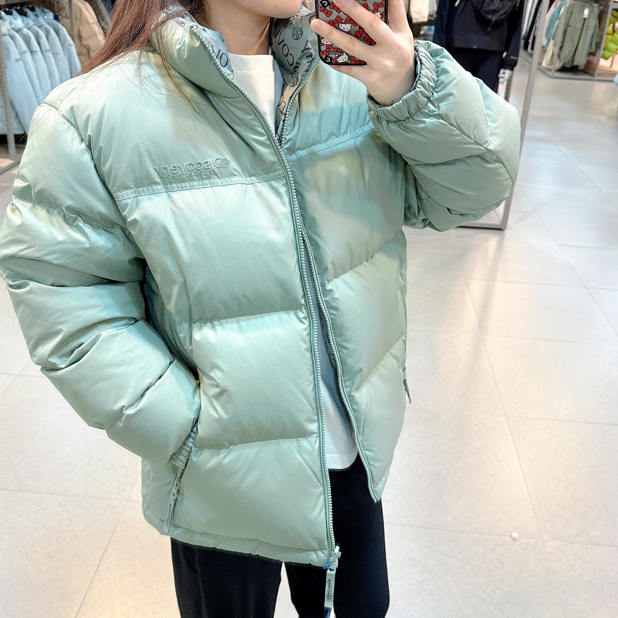 韓國 Discovery Choose One Of Three Glen Reversible Down Short Padding Styles (鵝絨)【DY191】