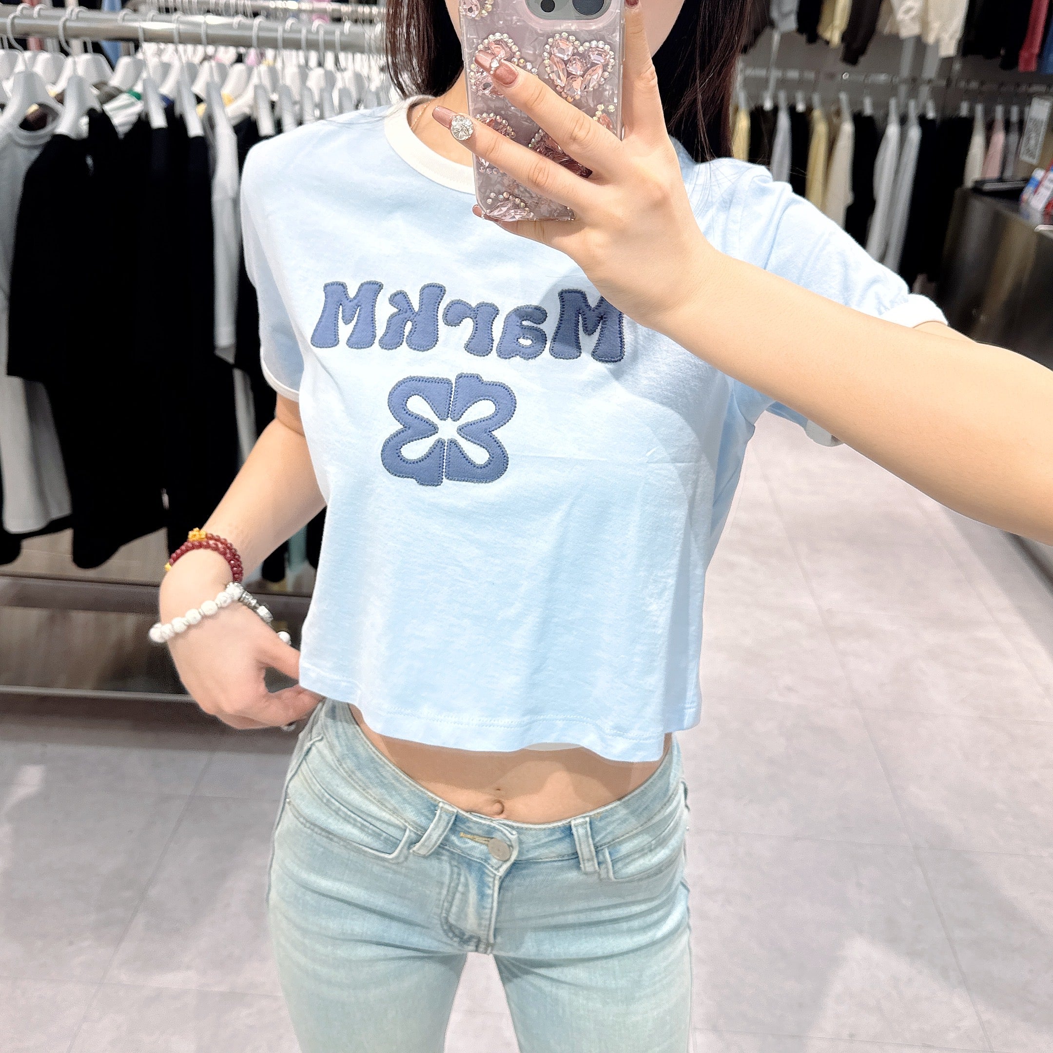 韓國 Markm (W) WAVE T-SHIRT【MA077】