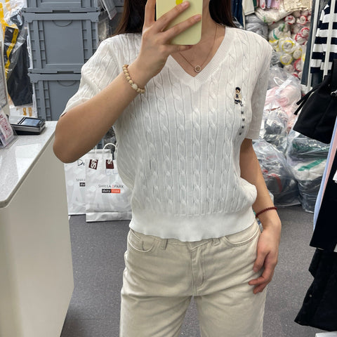 韓國 SPAO V-neck short-sleeved knit【SP030】 - STT Mall HK 靚太網購