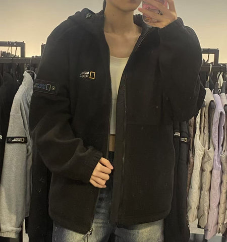 【現貨】韓國 National Geographic Arche Microfleece Hooded Zip-up【NG402】