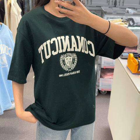 韓國 SPAO Campus Short Sleeve T-shirt【SP069】
