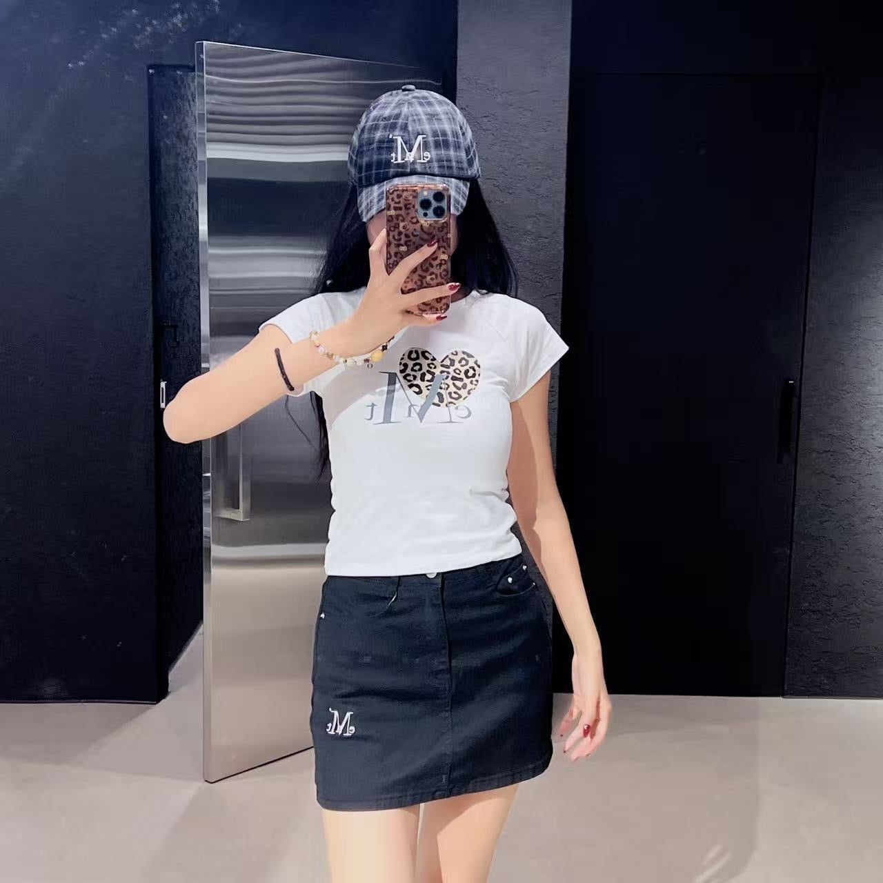 韓國 Mucent Pistol Back Leather Double Cross Skirt【MU149】