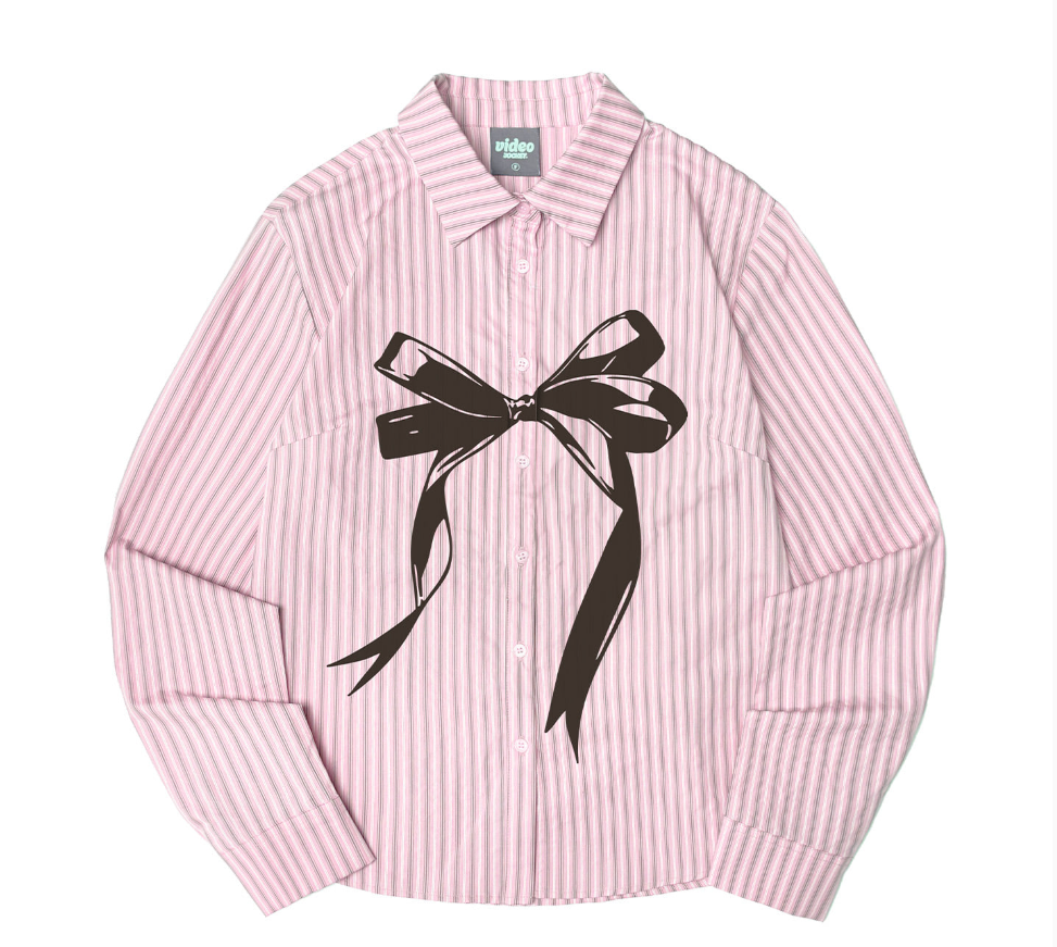 韓國 Video Jockey Big Ribbon Shirt【VJ083】