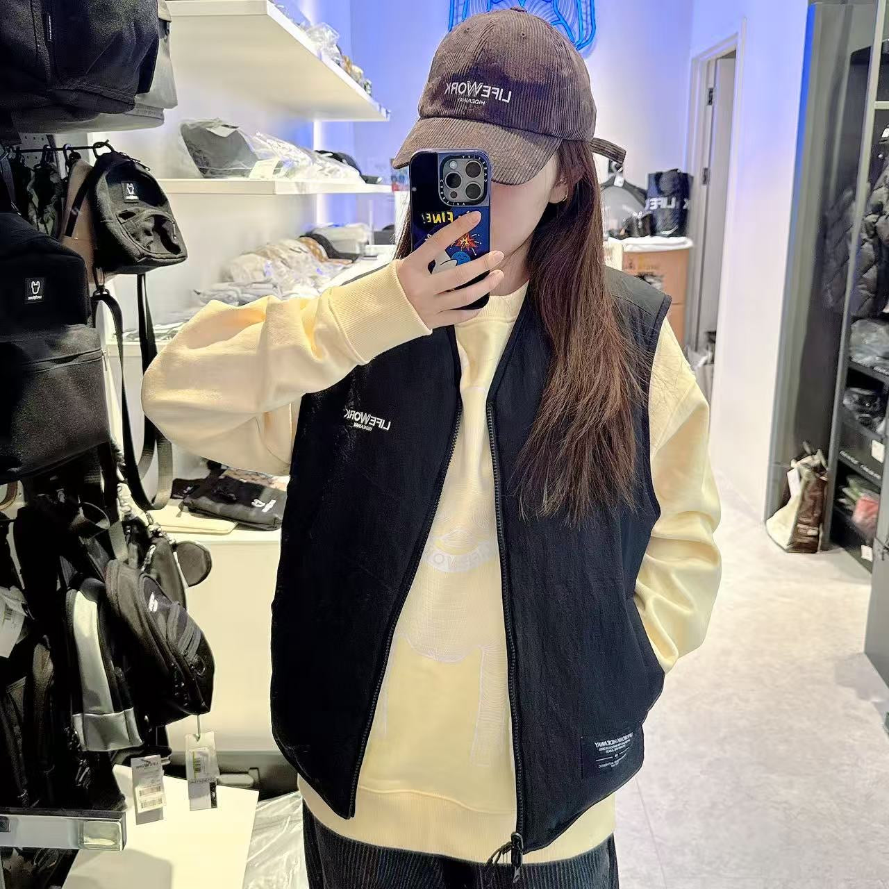 韓國 LifeWork Bubbling Pocket Reversible Vest (鴨絨)【LW025】