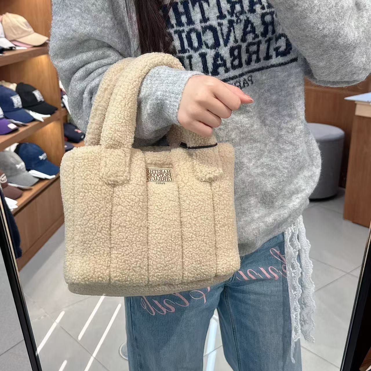 韓國 Marithe Francois Girbaud Classic Logo Boucle Padding Bag【MF776】