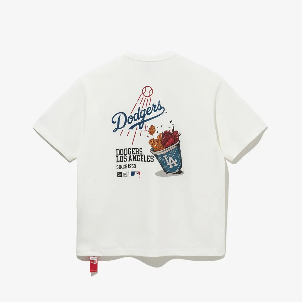 韓國 New Era LA Dodgers Cheer Food T-Shirt【NR004】