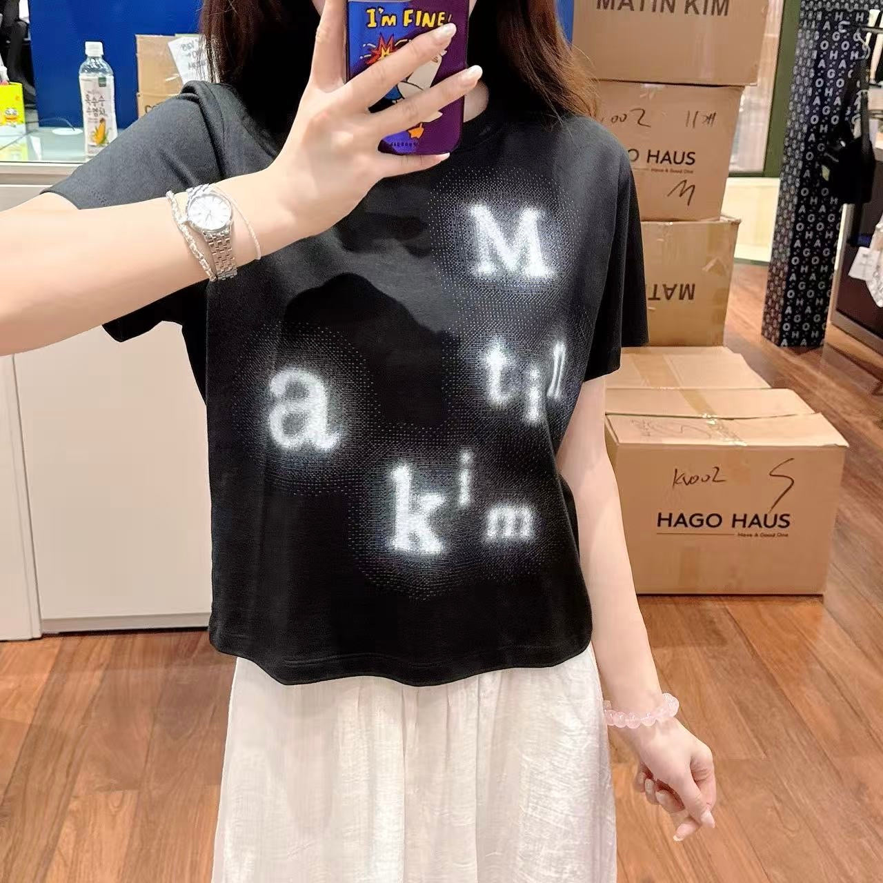 韓國 MK Crop T-Shirt【MK007】