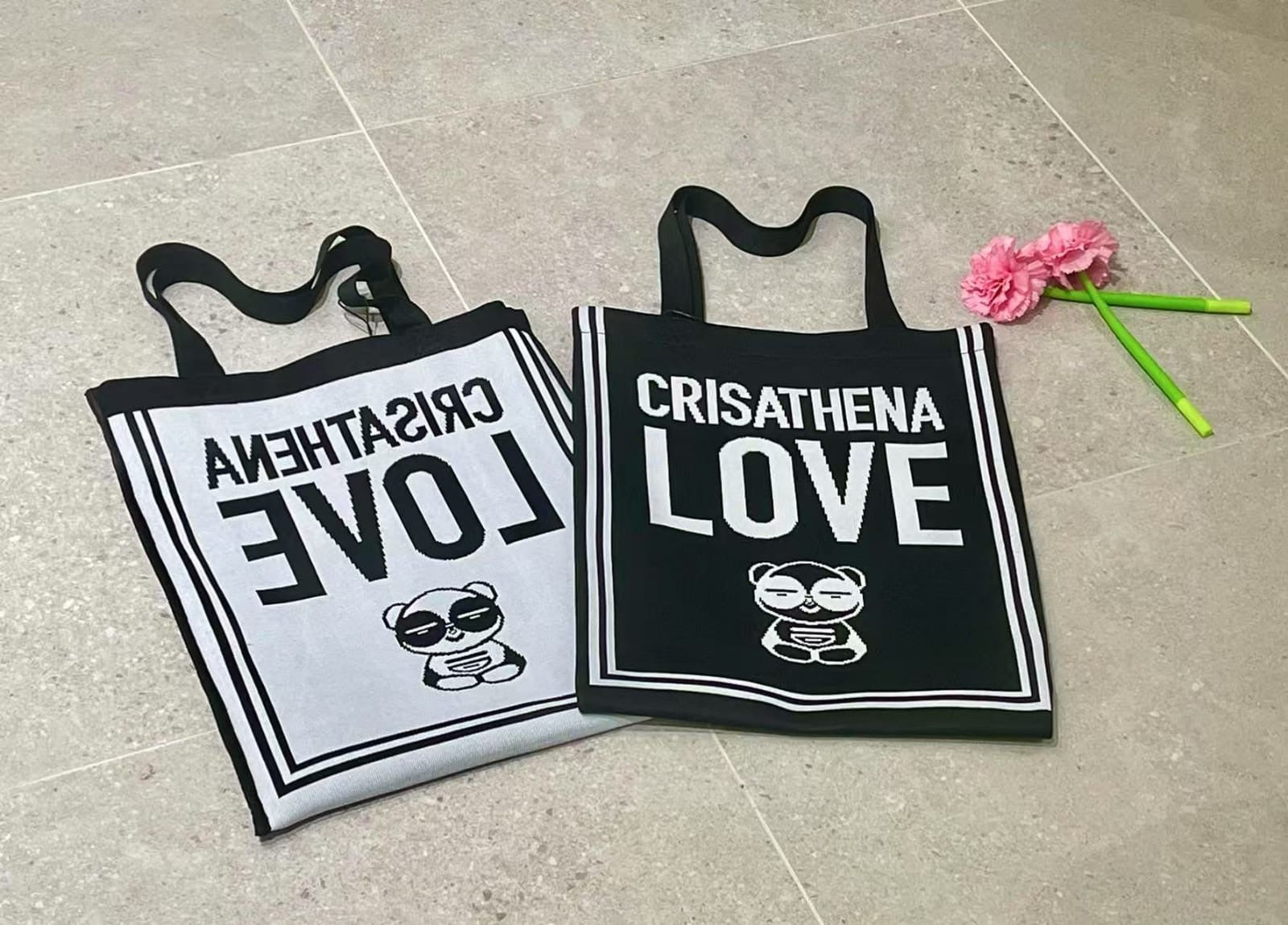 Crisathena Chill Panda Love Tote Bag【SS074】
