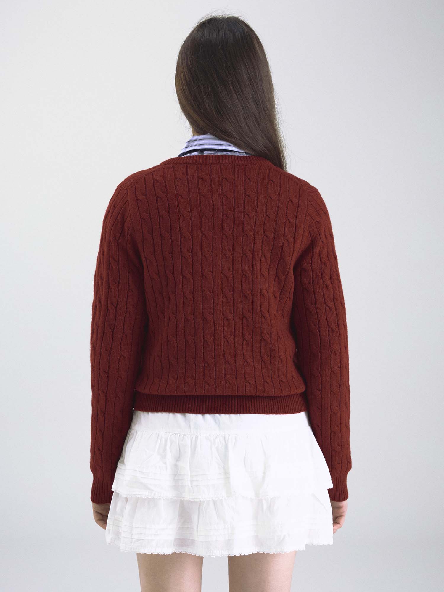 韓國 Who.A.U Steve Cable Cardigan【WA217】