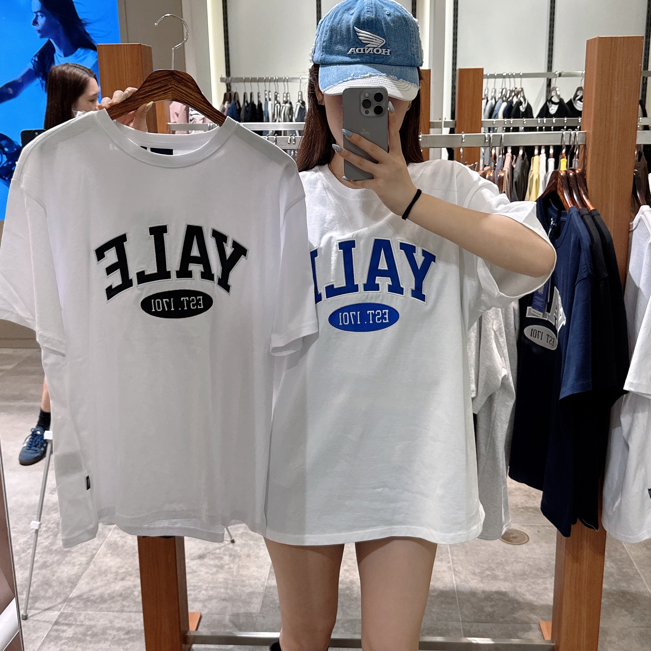 韓國 Yale Two-tone Arch T-shirt【YA006】