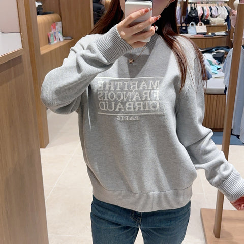 【現貨】韓國 Marithe Francois Girbaud Classic Logo Knit Pullover 【MF296】 - STT Mall HK 靚太網購