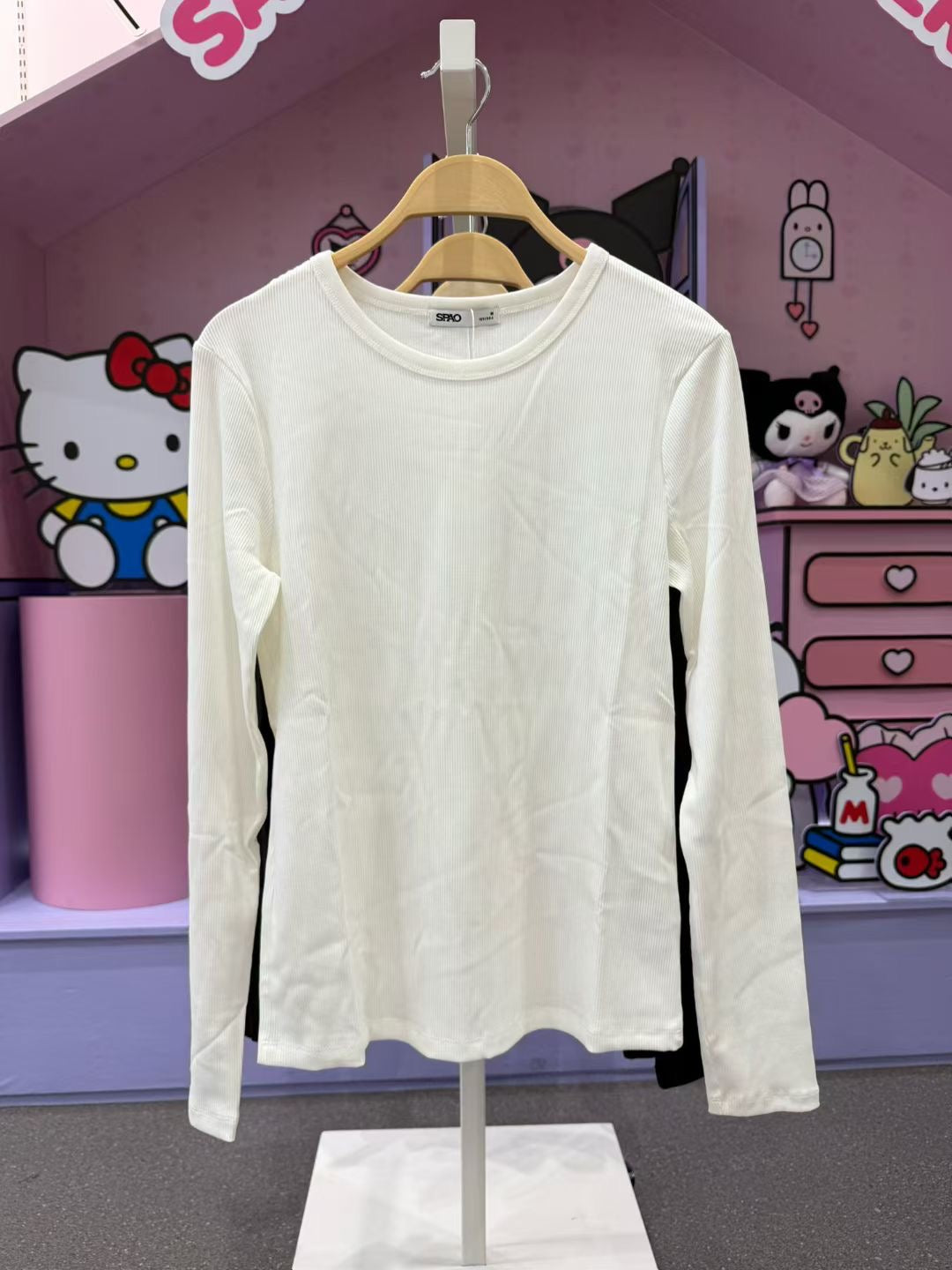 韓國 SPAO Round Neck Long Sleeve T-Shirt【SP205】