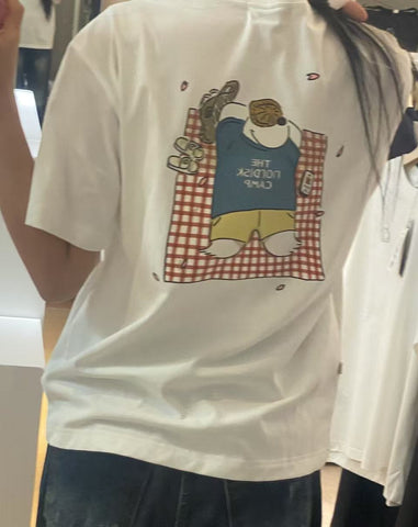 韓國 Nordisk Picnic Cartoon Polar Bear Short Sleeve T-Shirt【NK002】 - Image