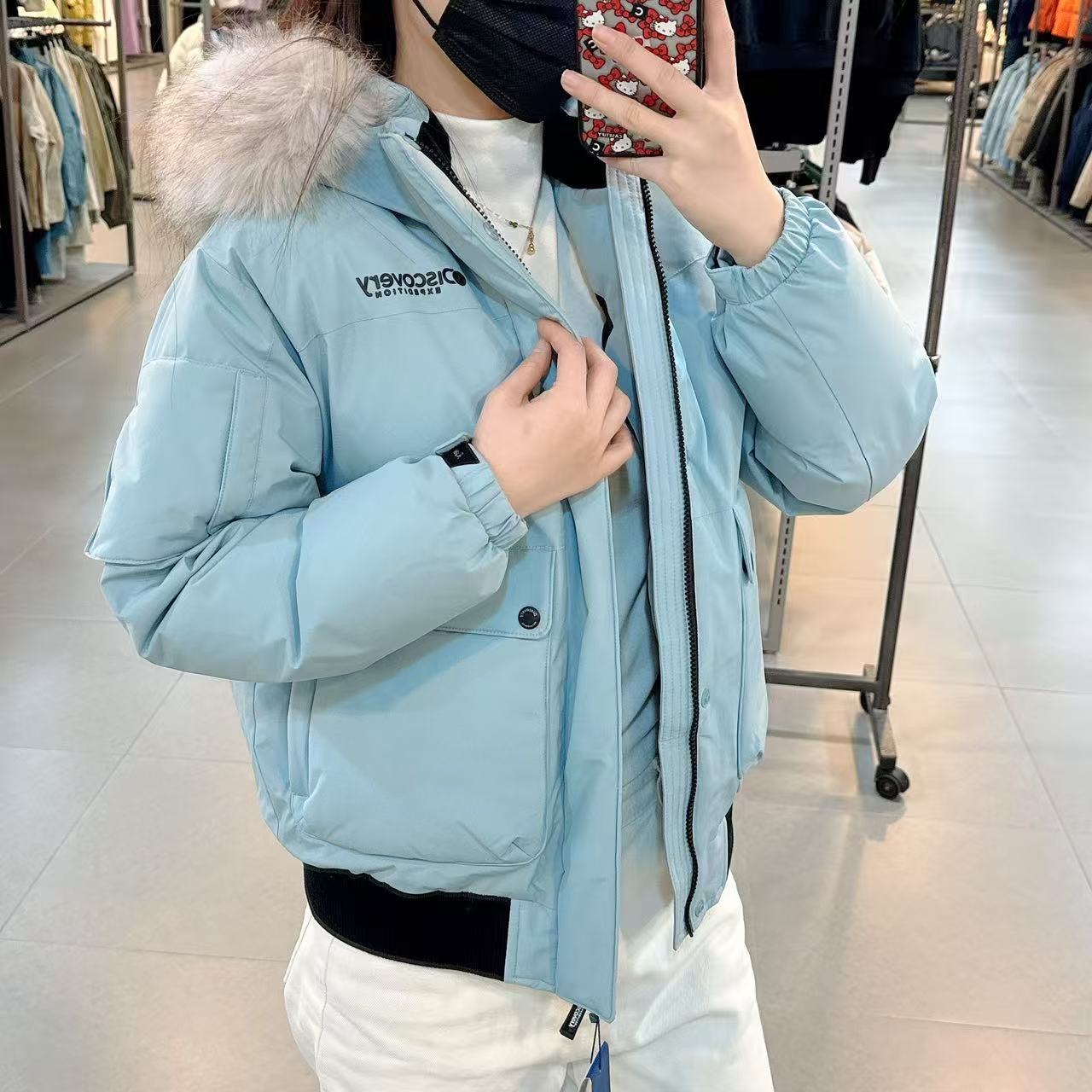 韓國 Discovery Kids Out Pocket Down Short Padding (鴨絨)【DY161】