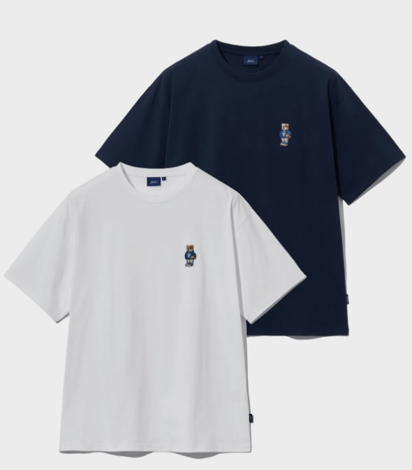 韓國 Yale 2 Pack Embroidered Dan T-Shirt【YA004】
