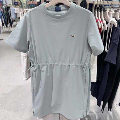 韓國 FILA Seersucker Waist String Dress【FA331】