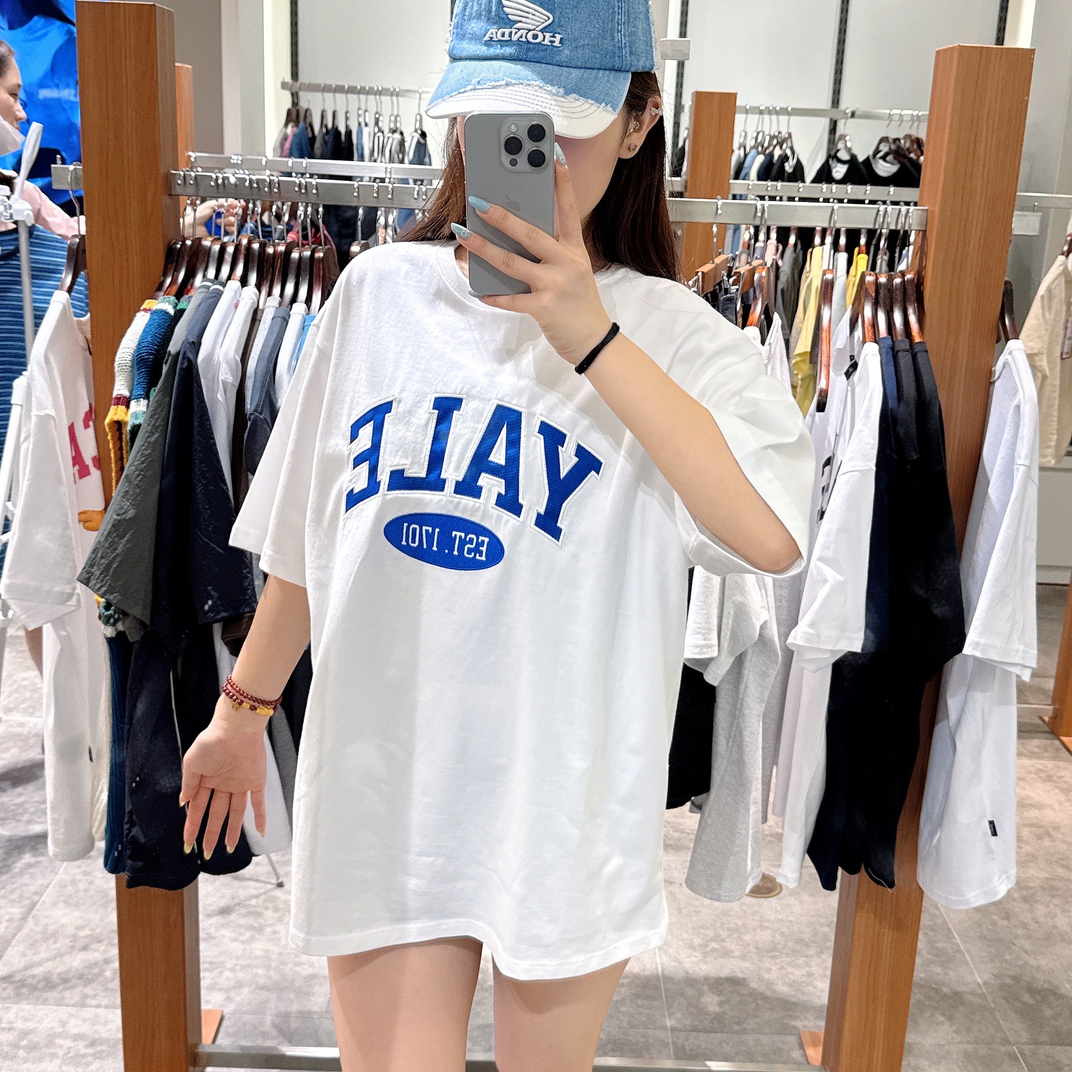 韓國 Yale Two-tone Arch T-shirt【YA006】