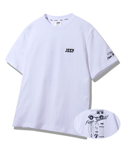 韓國 Jeep FREE SPIRIT Loose Fit Short Sleeve T-Shirt【JP036】