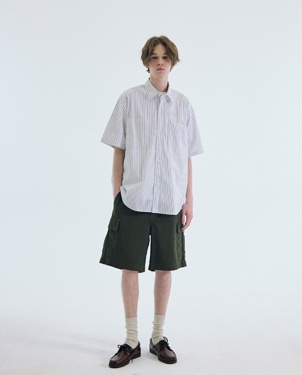 韓國 Markm Striped Big Fit Shirt【MA173】