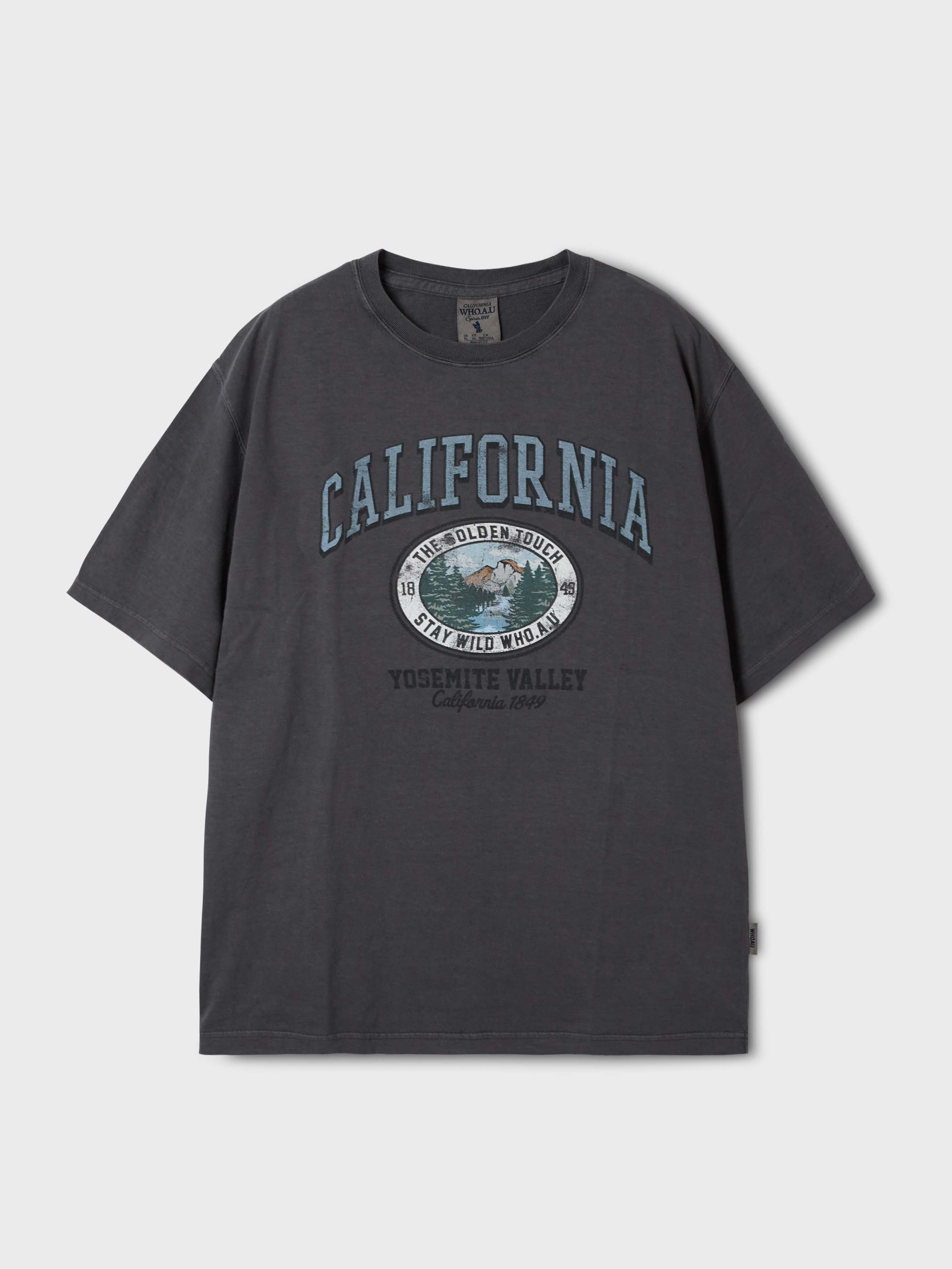 韓國 WhoAU California Dyed Graphic T-shirt【WA143】
