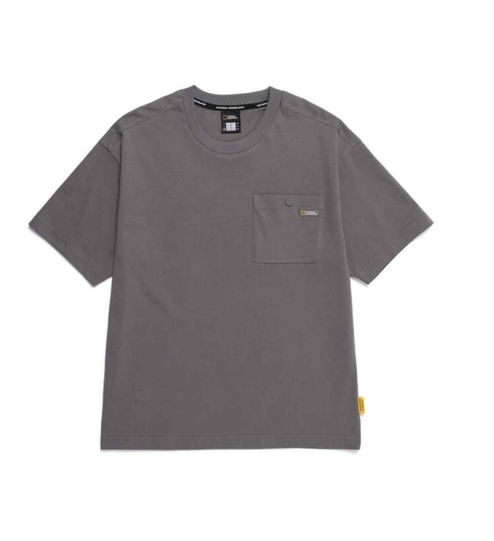 韓國 National Geographic Unisex 16's Cotton Semi-Over Fit Short Sleeve T-Shirt【NG800】