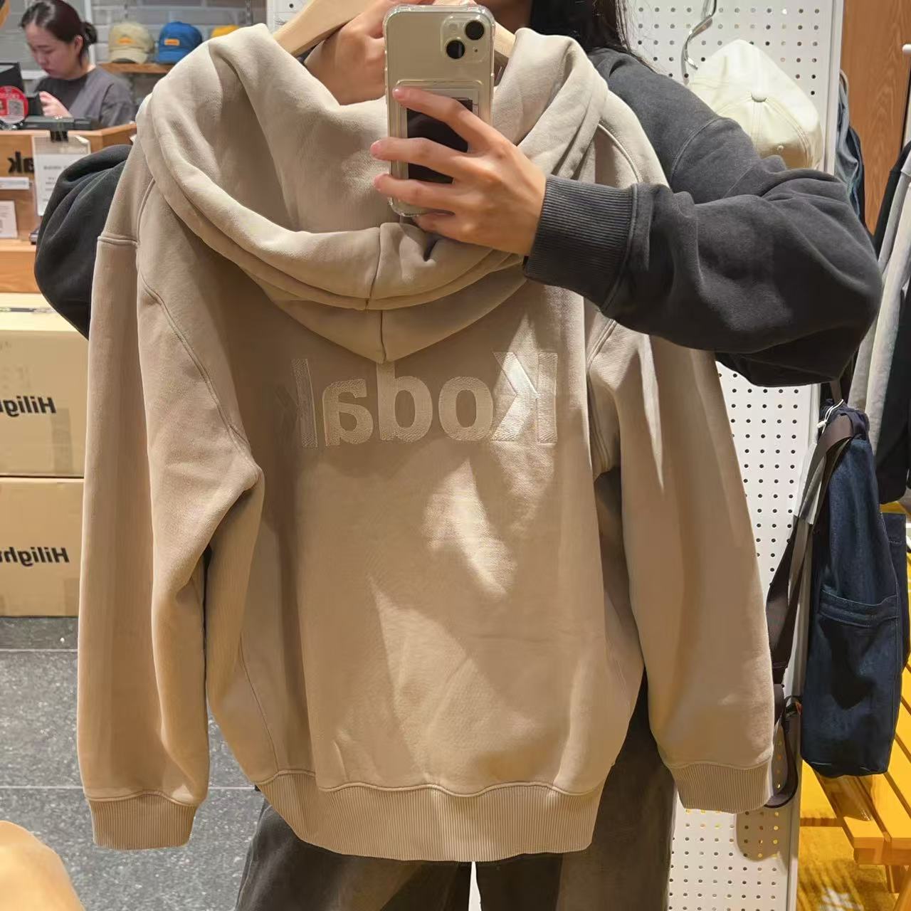 韓國 Kodak Essential Snowwashed Fleece Hooded Zip-Up【KK013】