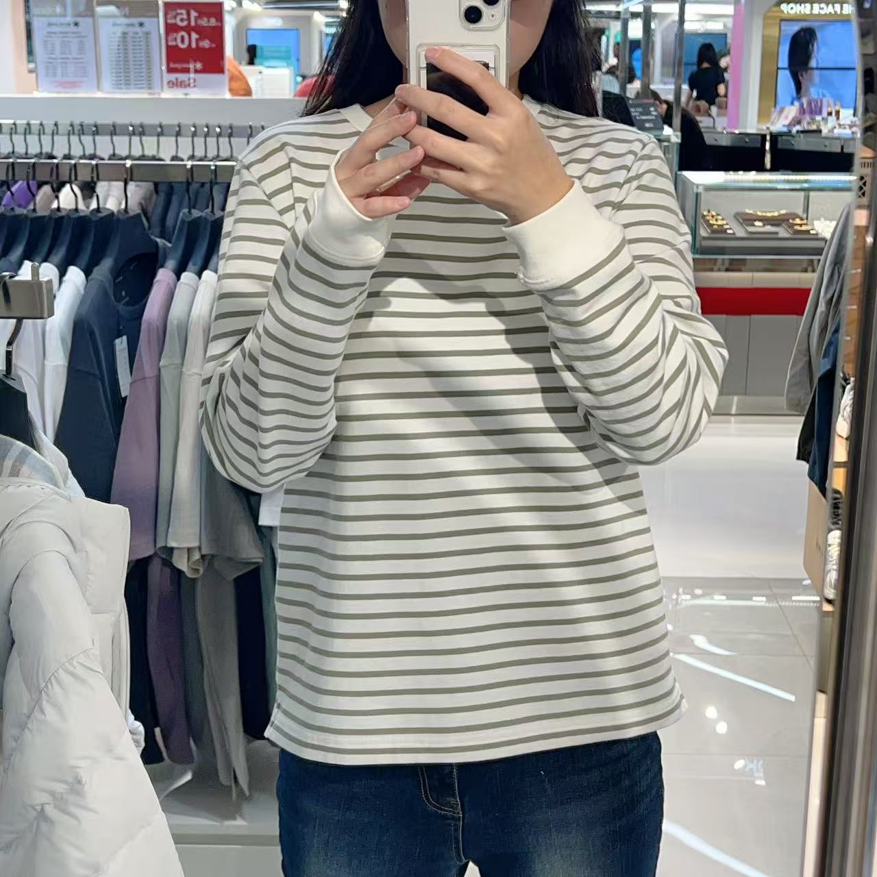 韓國 Snowpeak Women's Striped Long Sleeve T-Shirt【SN045】