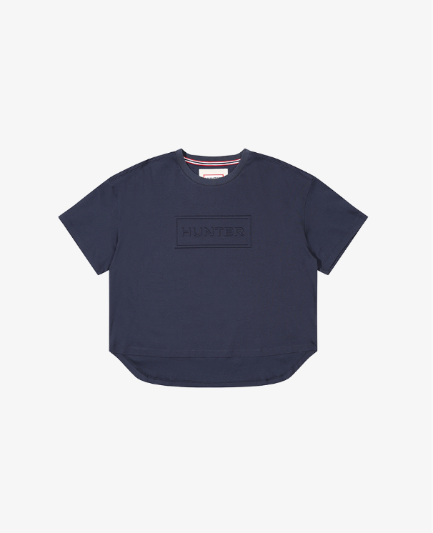 韓國 Hunter WOMEN Clean Cotton Embo Logo T-Shirt【HR004】