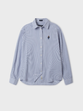 韓國 Who.A.U Steve Loose Fit Striped Shirts【WA165】