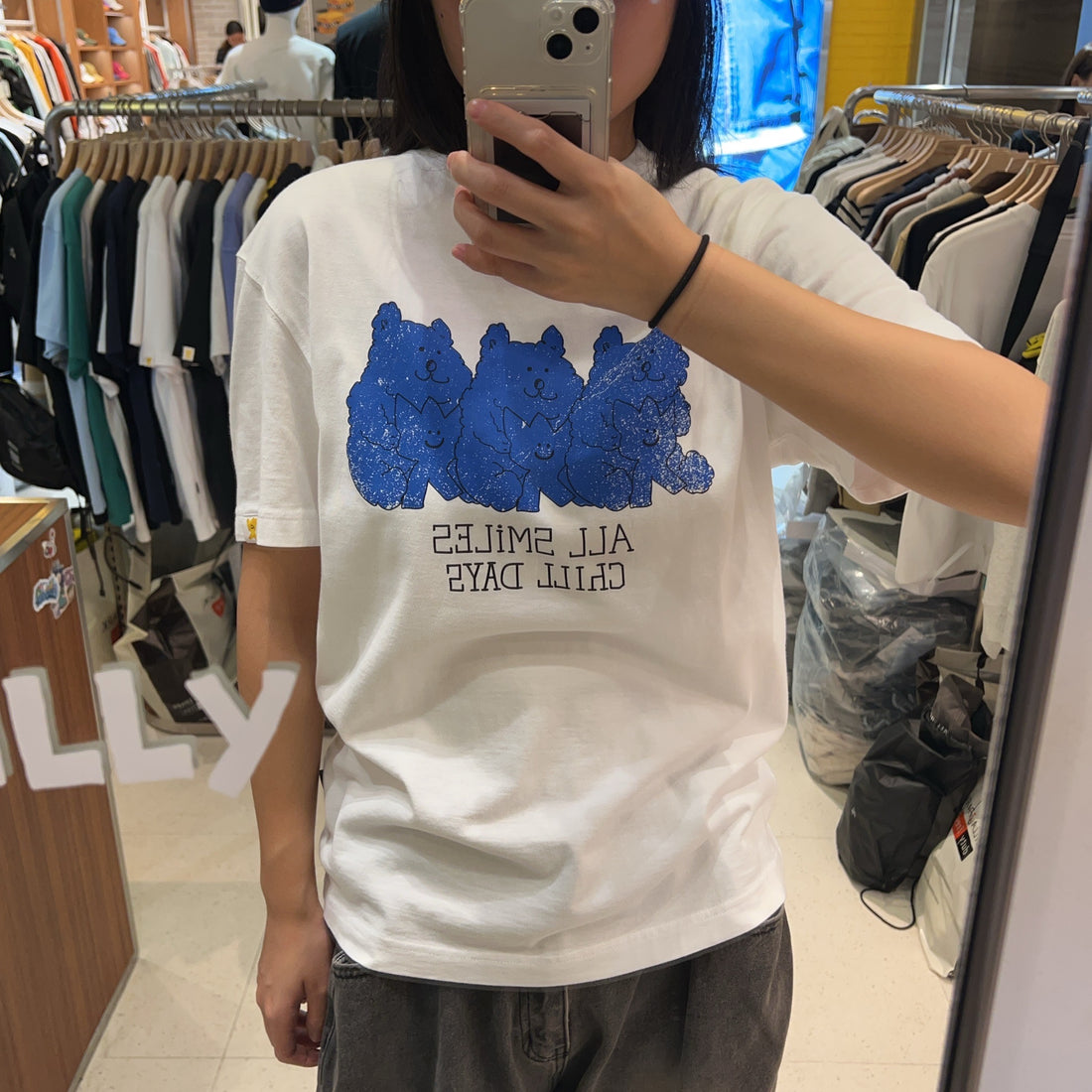 韓國 Wacky Willy Kiki and Bear Print Dyed Short Sleeve T-Shirt【WW002】