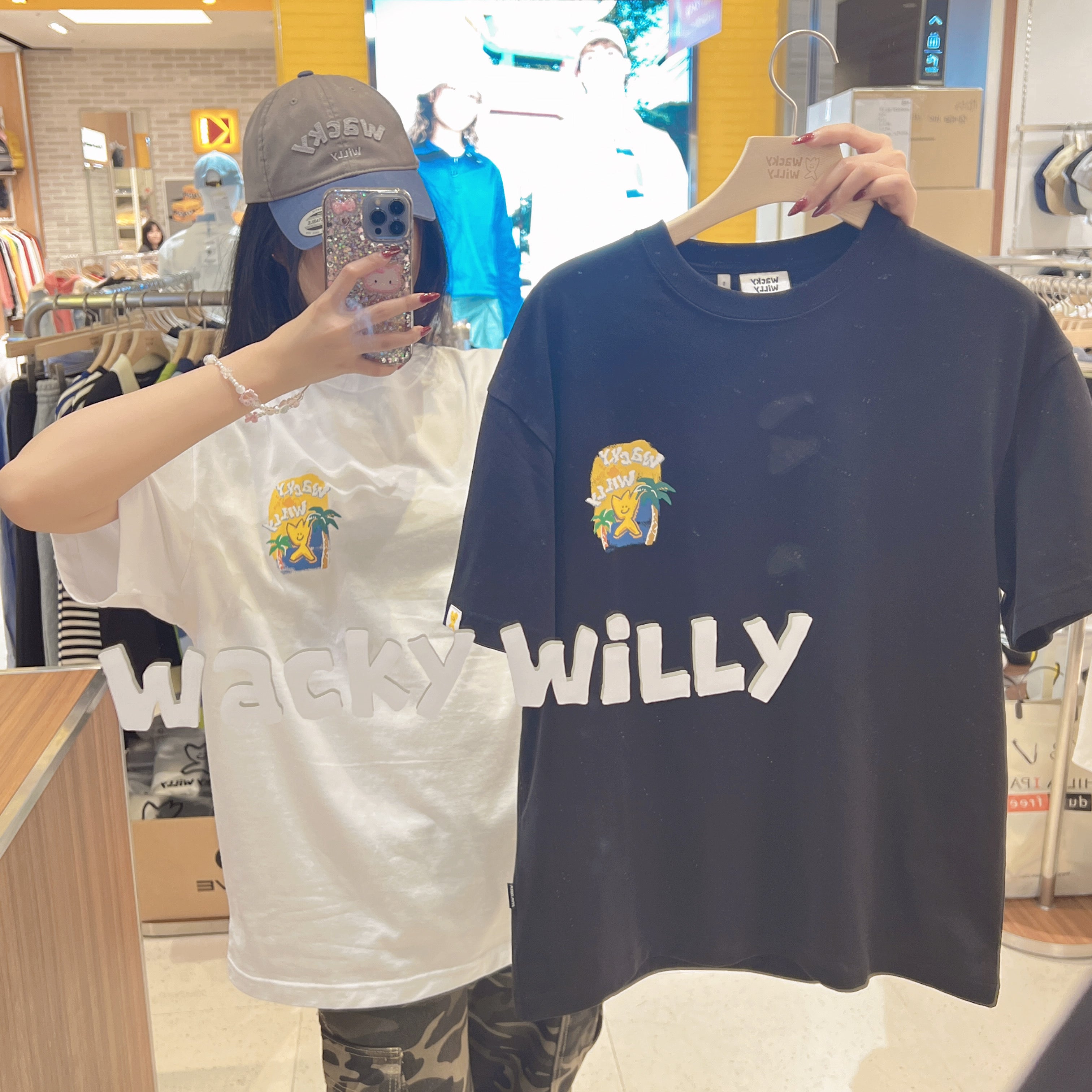韓國 Wacky Willy Kiki Ocean Graphic Short Sleeve T-Shirt【WW230】