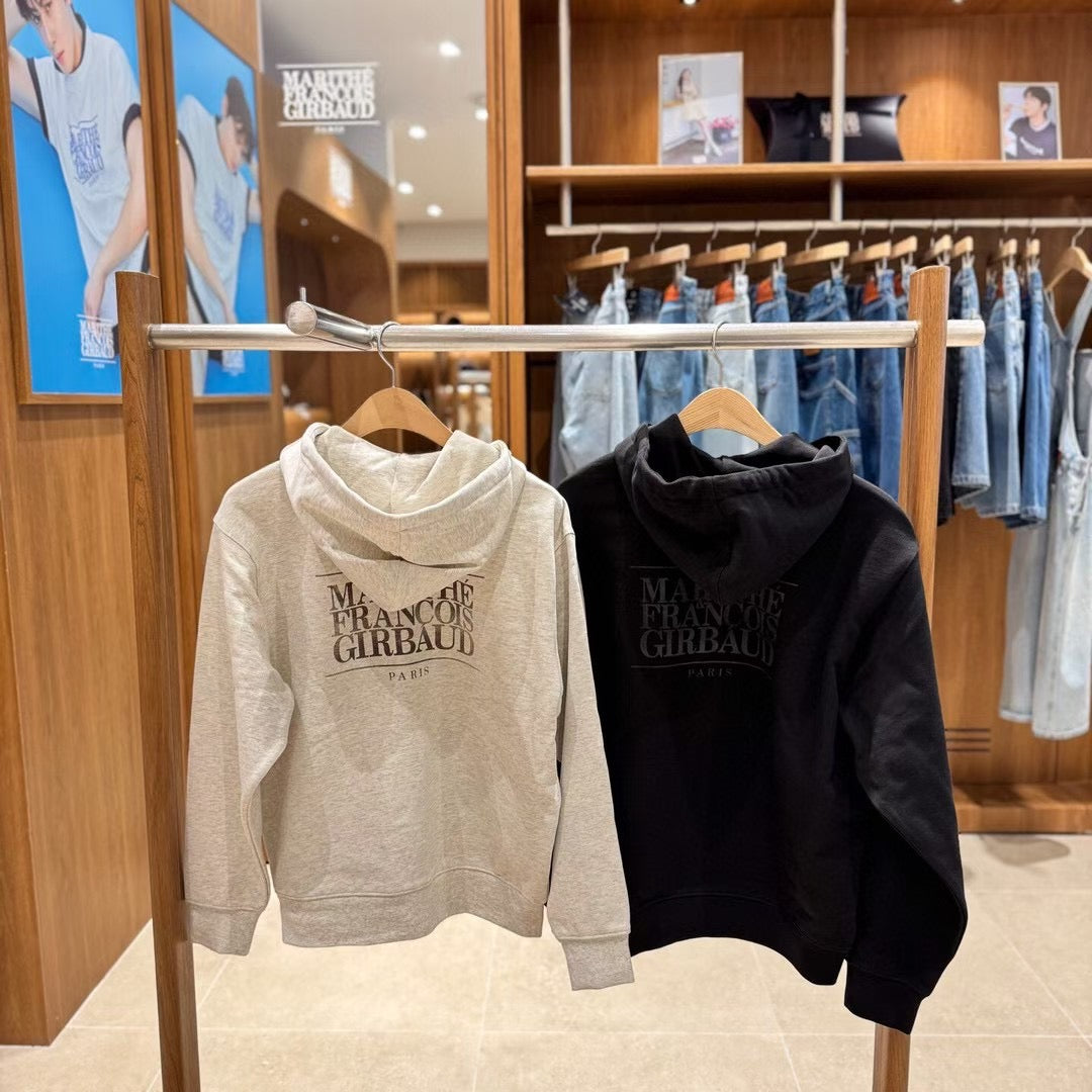 韓國 Marithe Francois Girbaud Classic Logo Hoodie Zipup【MF648】